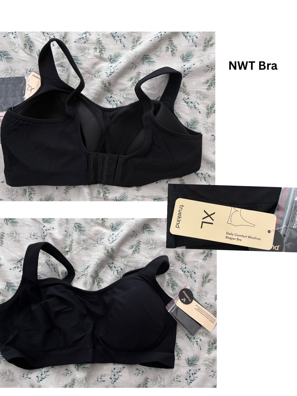Set of 2 Truekind Daily Comfort Wirefree Shaper Bra (One NWT, One Gently Worn)